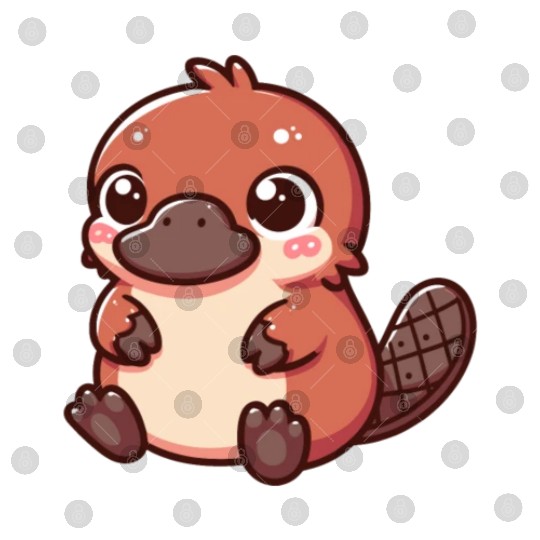 Playful Platypus Cartoon Digital Files