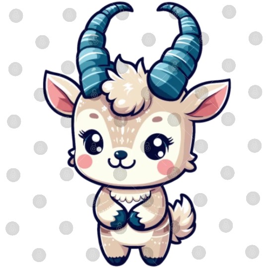 Playful Goat Cartoon Digital Files