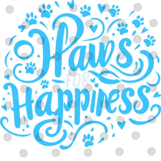 typography Digital Files design Paws for Happiness
