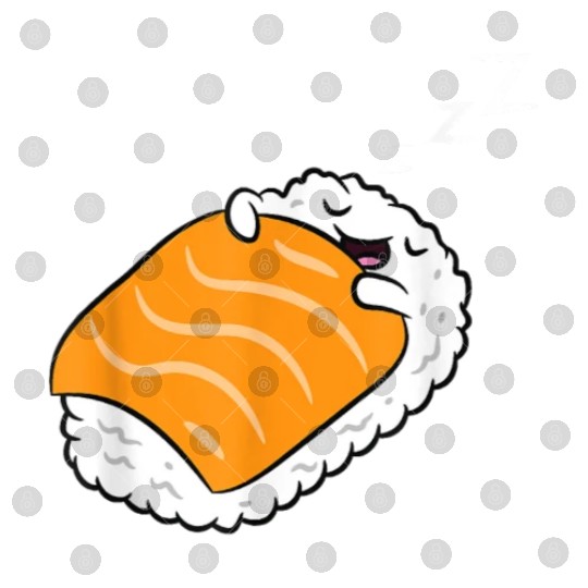 Cute Sushi Kawaii Japanese Food Sleeping Sushi Pa Digital Files