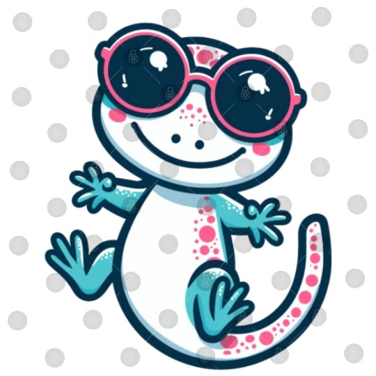Playful Lizard Cartoon Digital Files