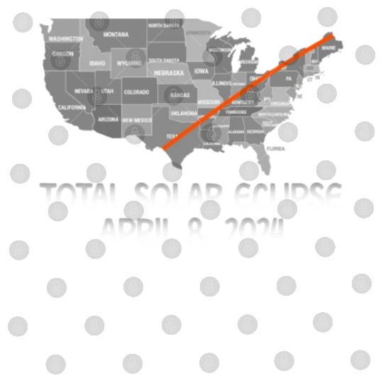 Total Solar Eclipse April 8 2024 USA Map Totality Digital Files