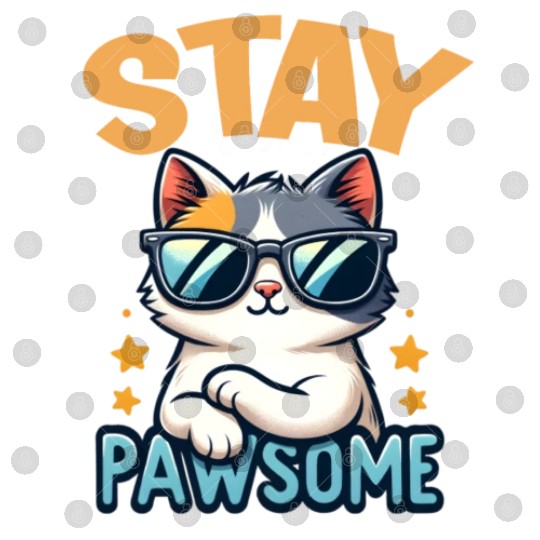 Stay Pawsome Cat for a Cat owner cat lover Digital Files