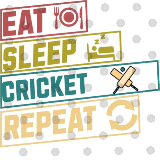 Eat sleep cricket repeat hobby Digital Files