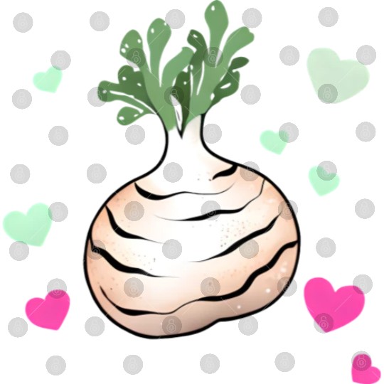 Turnip Love Valentine's Day Hearts Digital Files