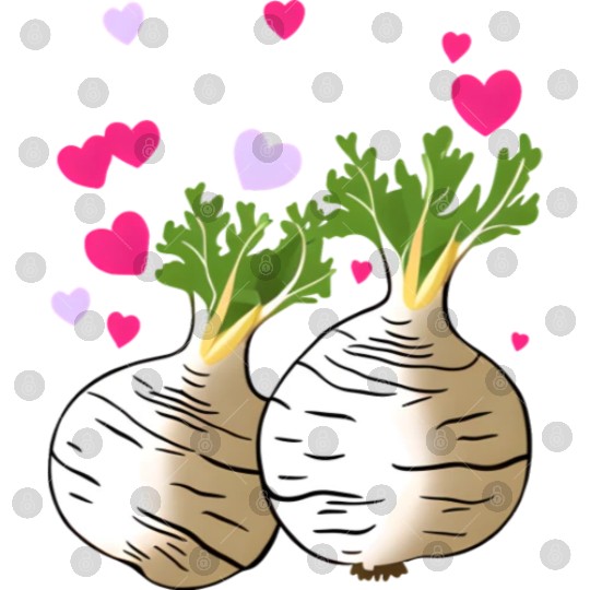 Turnip Love Hearts Valentine's Day Digital Files