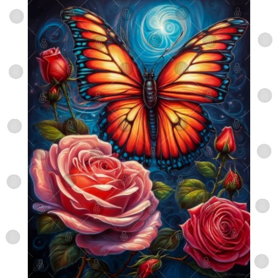 Emerald Monarch: A Delicate Embrace of Nature Digital Files