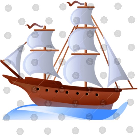 Brown and white sailboat illustration, Sailing shi Digital Files