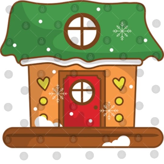 Green Gingerbread house Digital Files