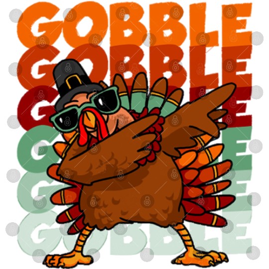 Dabbing Turkey Digital Files Thanksgiving Gobble