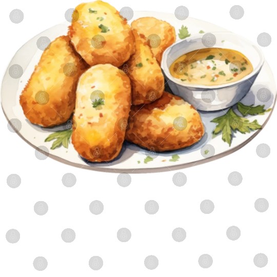 French Crispy Potato Croquettes Digital Files