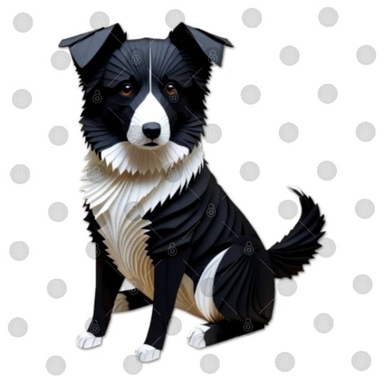 Origami Border Collie Digital Files