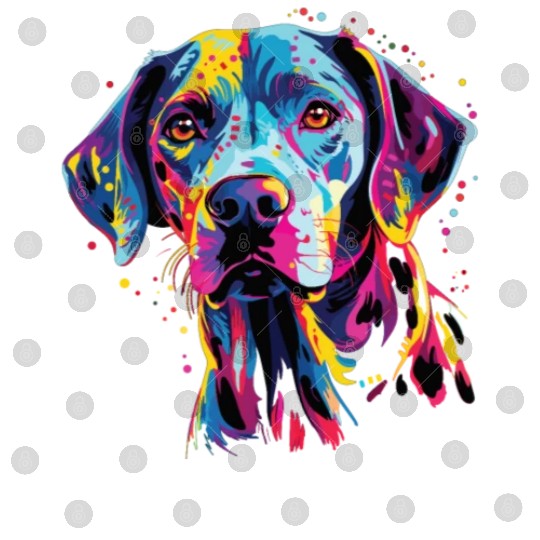 Watercolor Colorful Dalmatian Digital Files