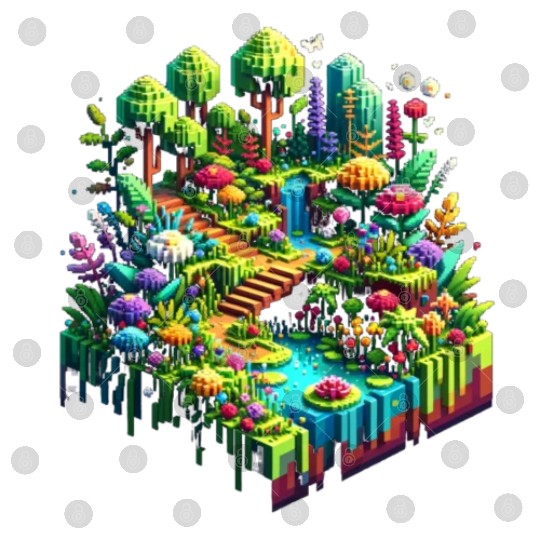 Voxel Enchanted Forest Digital Files
