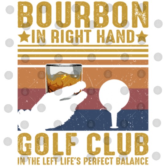 Bourbon Golf Funny Golfer Bourbon Lover Digital Files