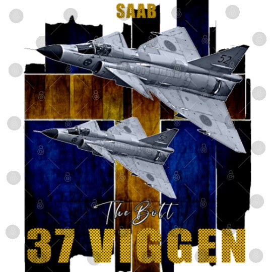 Saab 37 Viggen Swedish Multi Combat Aircraft Digital Files