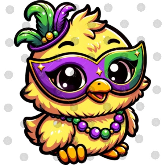 Mardi Gras Chicken, Dressed-up Chick Digital Files