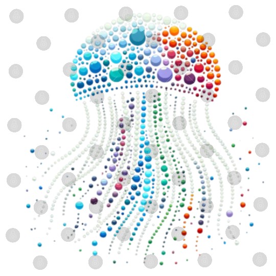 Neon Abyss - Jellyfish Pebble Art Digital Files