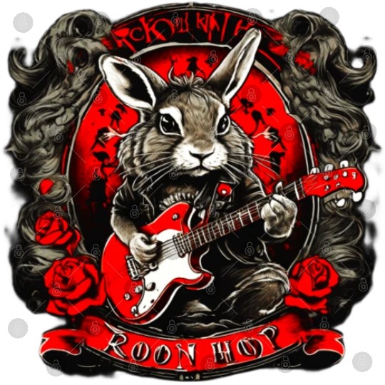 Rock N Roll Hop Digital Files Design Tiger face print des