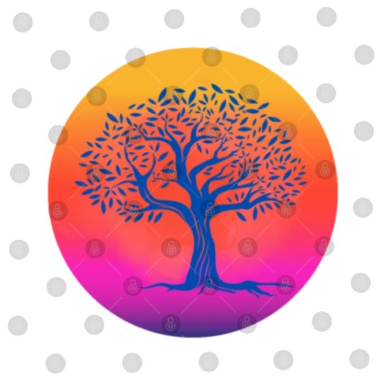 Sunset tree Digital Files