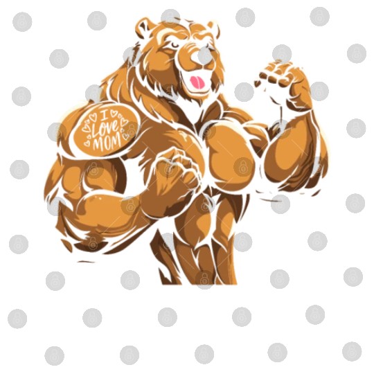 Brown Bear I Love Mom Digital Files