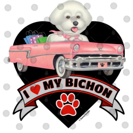A cute I love my Bichon Frise Dog Digital Files