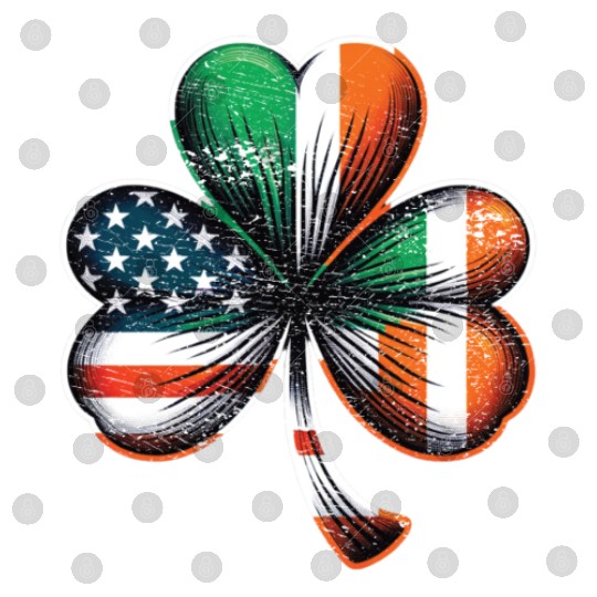 Irish American Shamrock Stars Stripes Digital Files