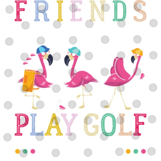 Golf Player Golfer Funny Flamingo Digital Files