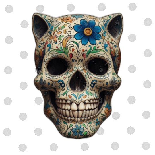 Talavera cat skull Digital Files