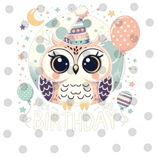 Its My Birthday Sweet Birthday Owl Digital Files