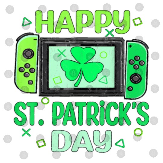 Video Gamer Shamrock Happy St Patricks Day Digital Files