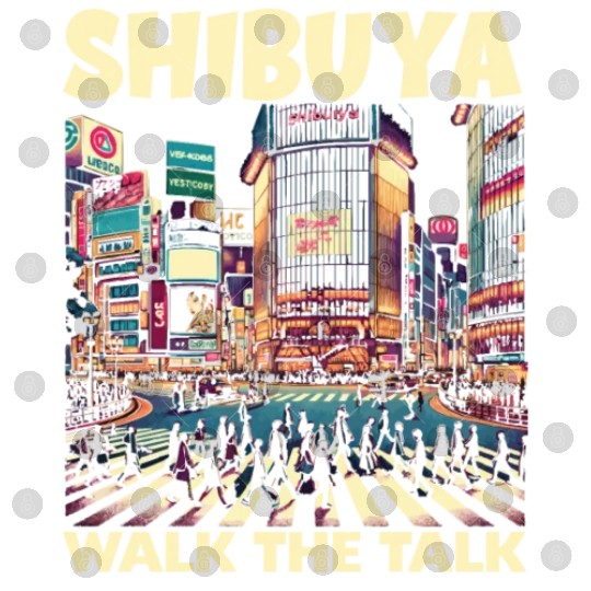 Shibuya Crossing Japan Travel Vacation Japanese Digital Files