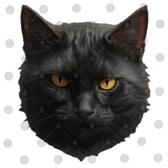 black cat face Digital Files