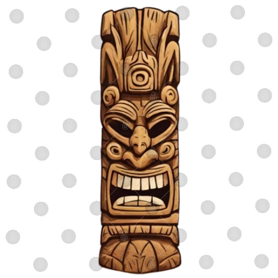 Angry Tiki Totem Mask Digital Files Design