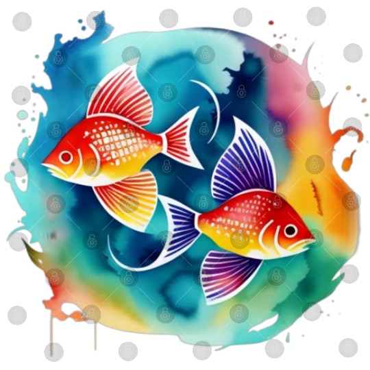 Color splash zodiac: Pisces Digital Files