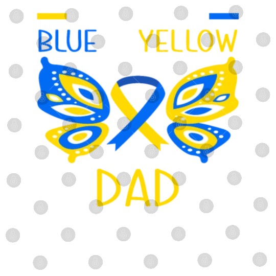 I Wear Blue Yellow Dad Down Syndrome Awareness Digital Files
