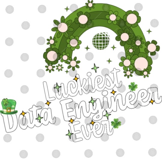 Luckiest Data Engineer St Patricks Day Engineering Digital Files
