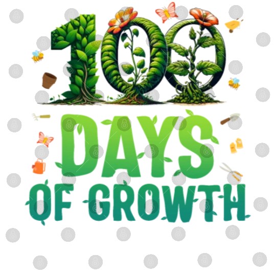 School Digital Files, 100 Days Of Growth Growing Plants