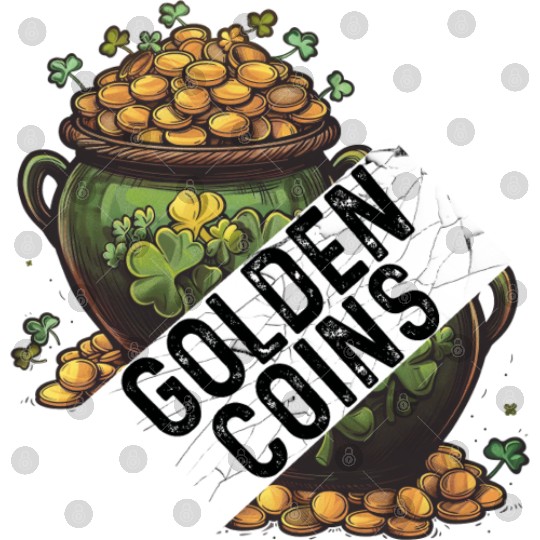Golden coins, st patricks day Digital Files