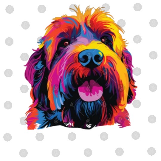Colorful Russian Black Terrier Digital Files