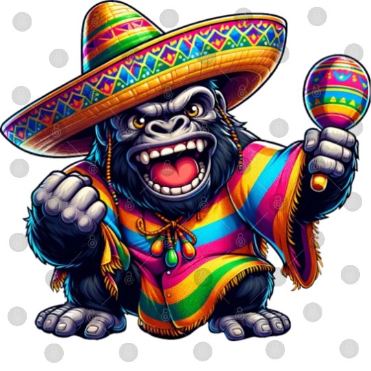 Cinco de Mayo Gorilla: Festive Design Digital Files