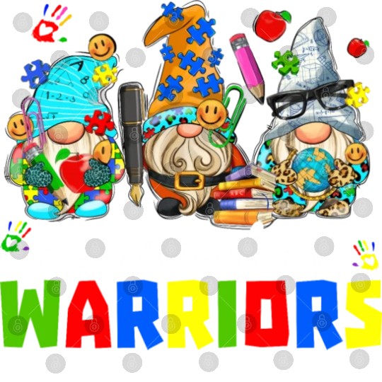 Autism Teacher Warriors Autism Autism Gnome Gift Digital Files