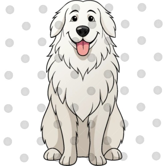 Serene Great Pyrenees Mom - Funny Art Print Digital Files