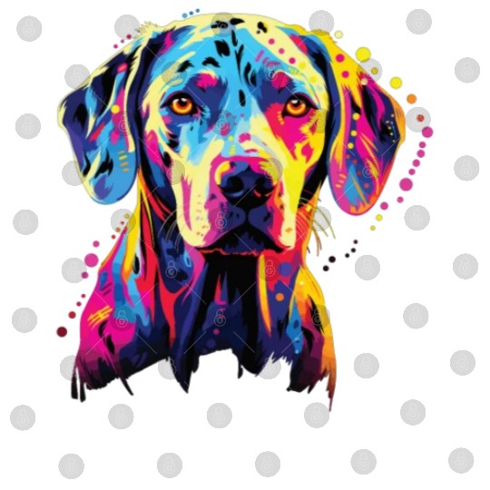 Watercolor Colorful Dalmatian Digital Files