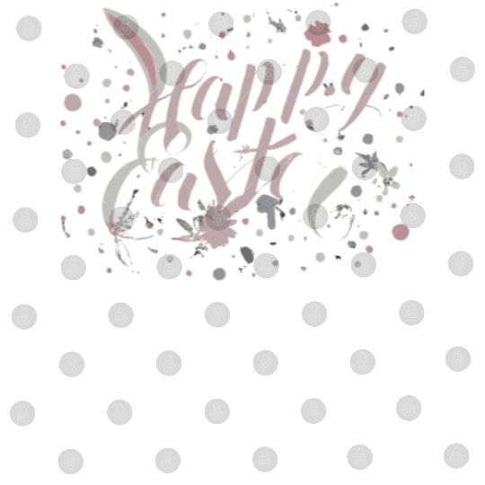 Chic Happy Easter Lettering With Spring Accents Digital Files