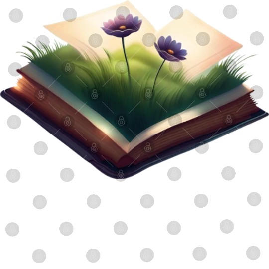 Book and Flower Digital Files