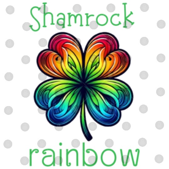LUCKY Shamrock Rainbow Digital Files