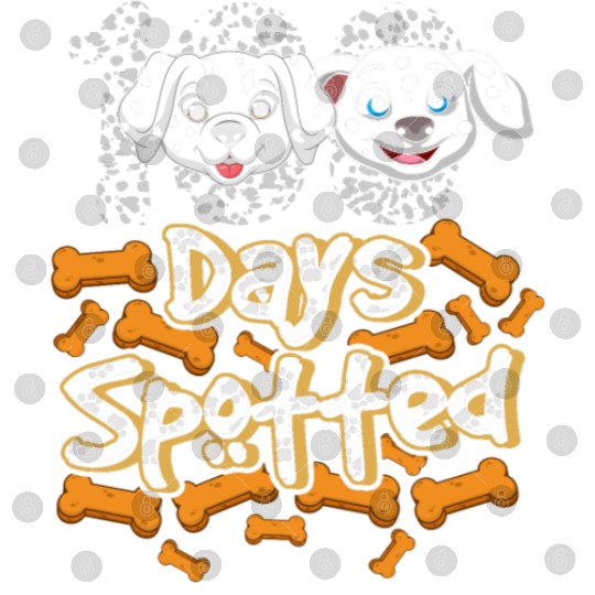 School Digital Files, 100 Days Spotted Dalmatian Puppy