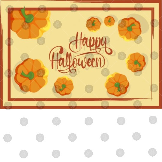 Greetings Happy Halloween typography and pumpkins Digital Files