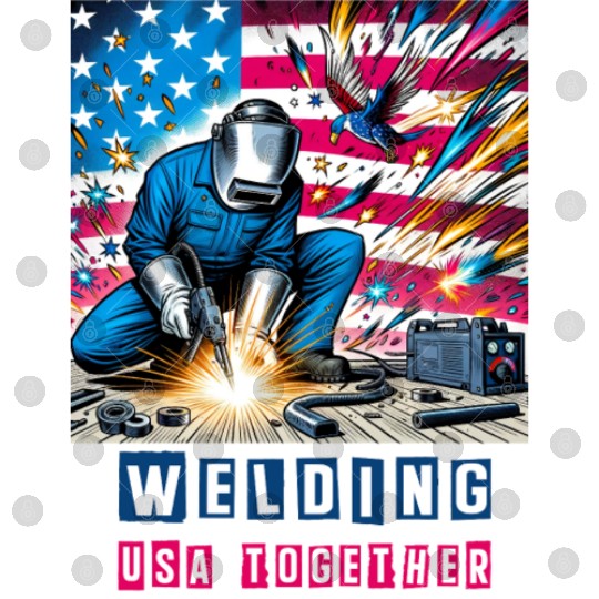 Welding USA Togehter Eagle USA Flag Digital Files